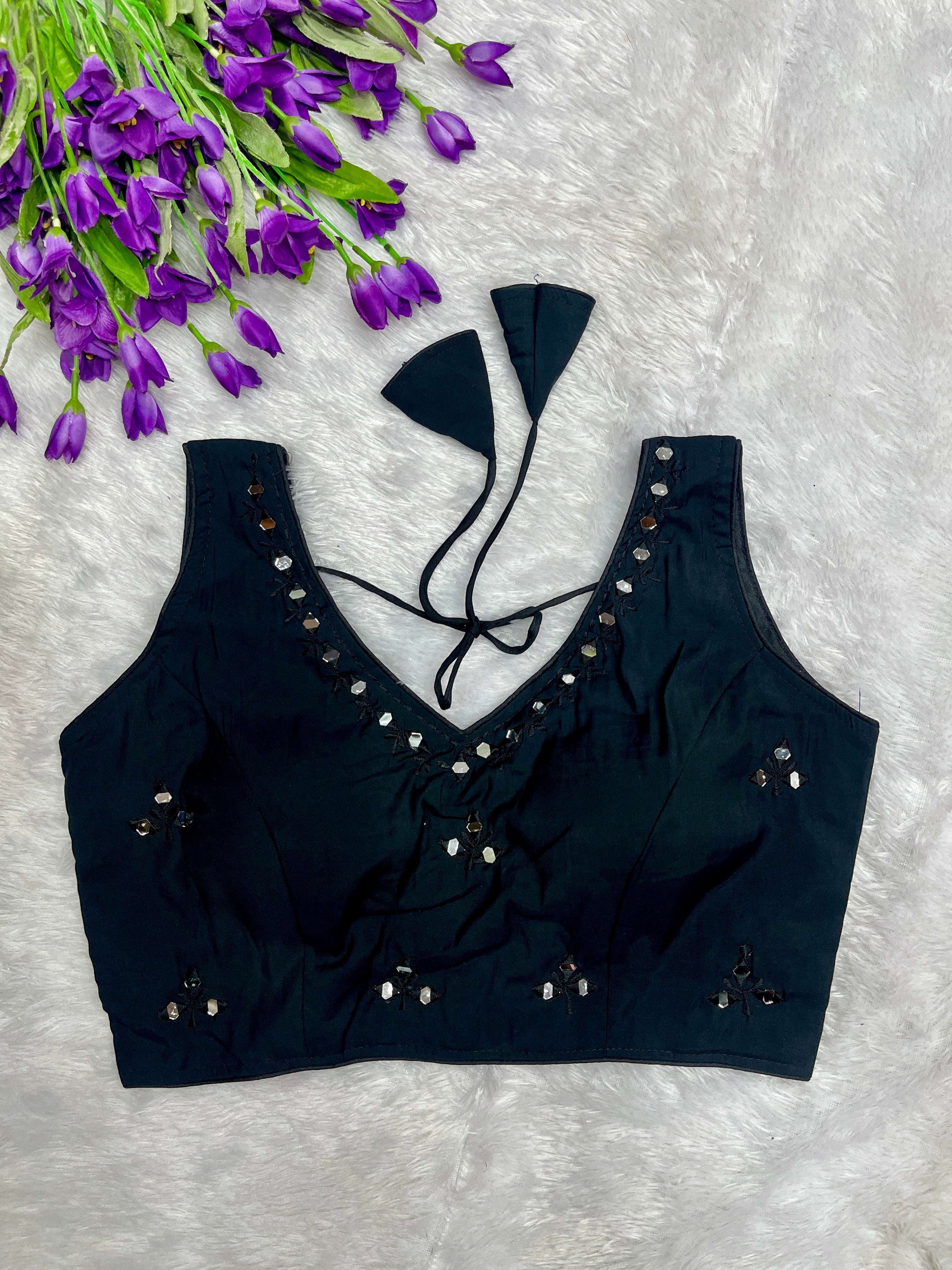 Ethic small mirror work blouse