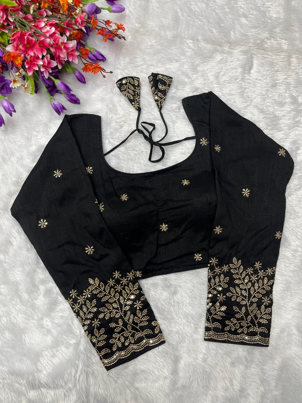 Full sleeve embroidery women blouse