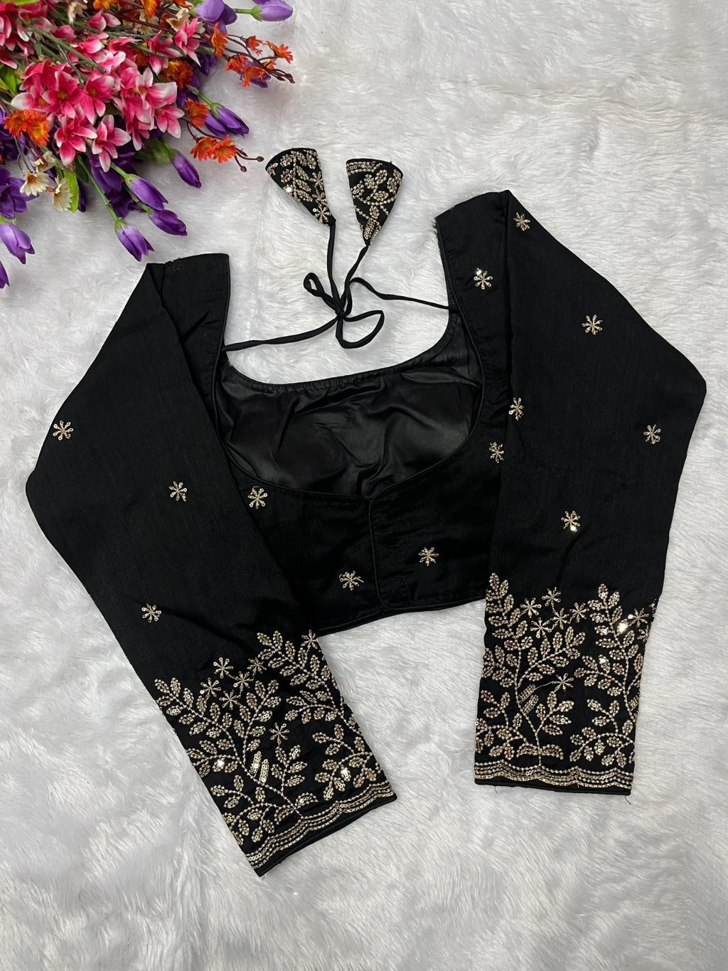 Full sleeve embroidery women blouse