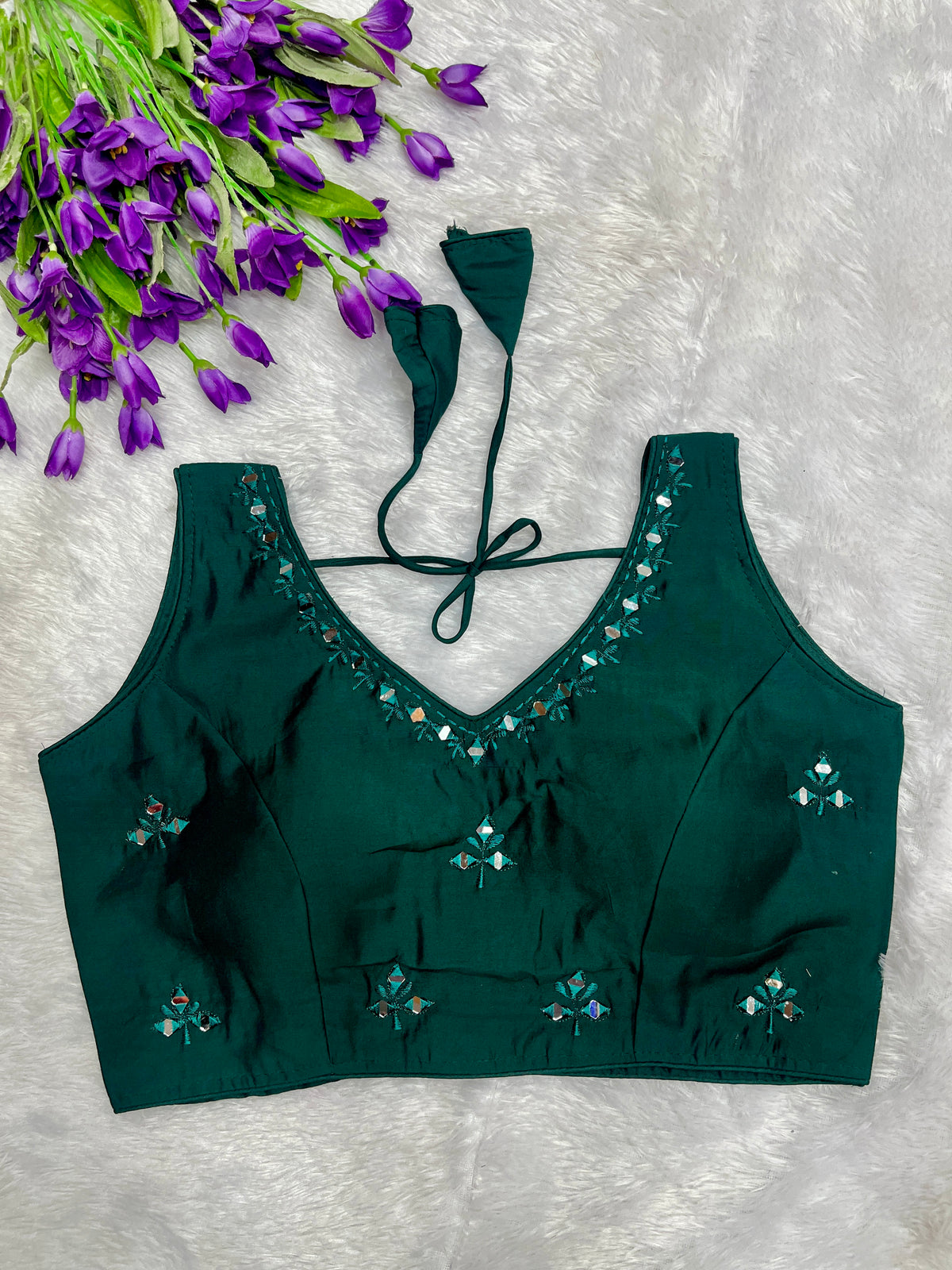 Ethic small mirror work blouse