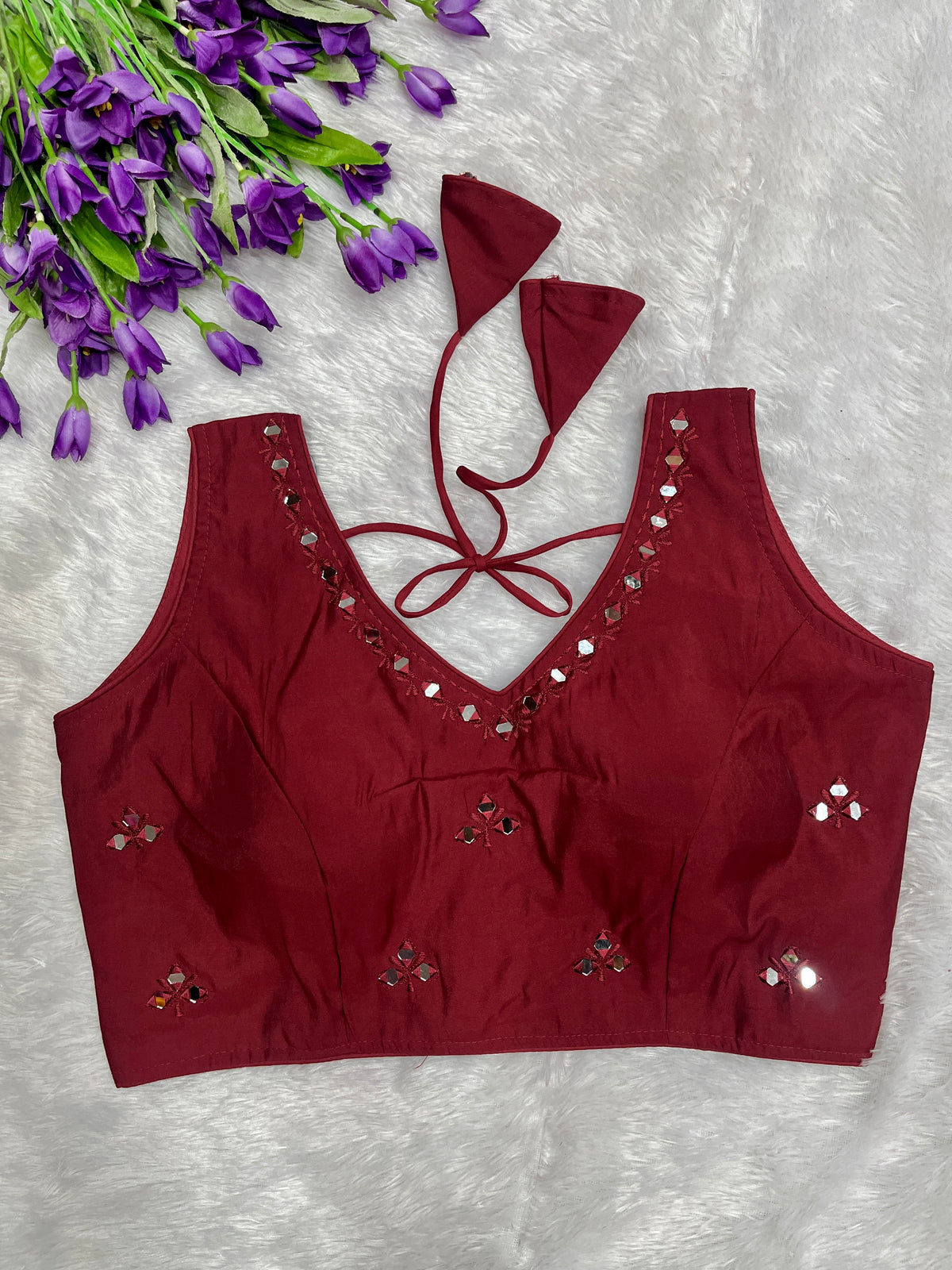 Ethic small mirror work blouse