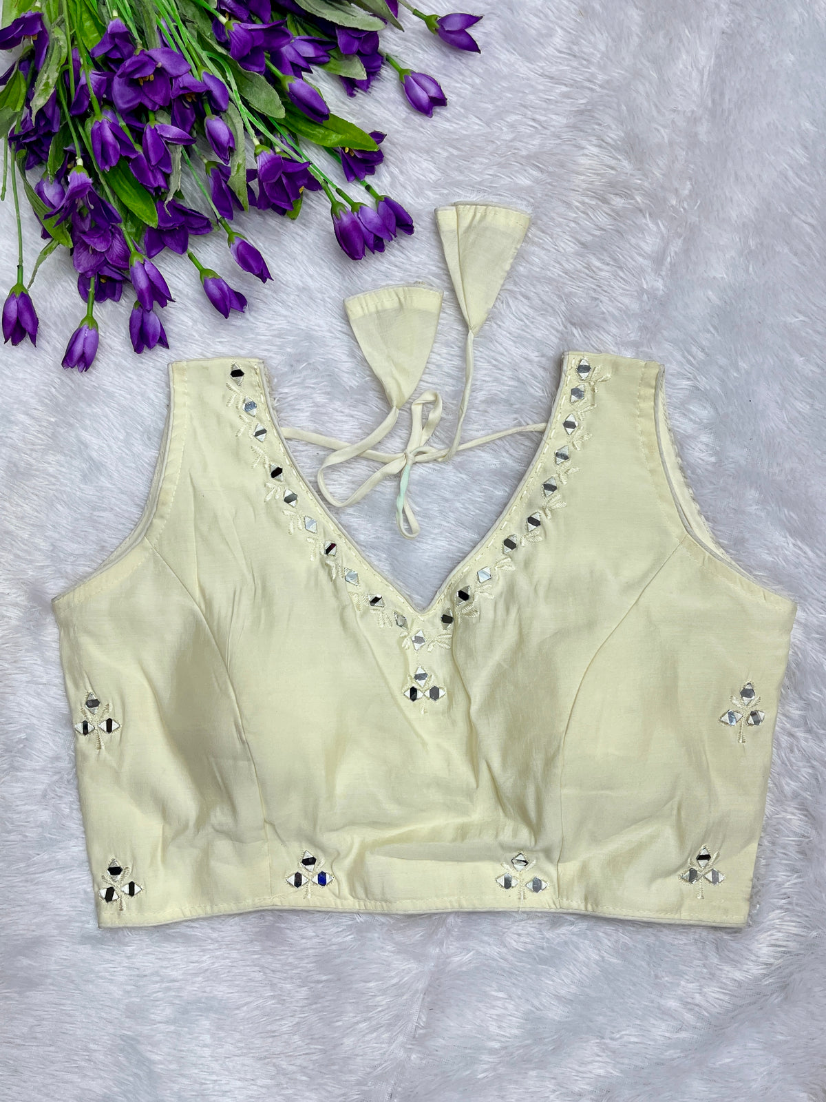 Ethic small mirror work blouse