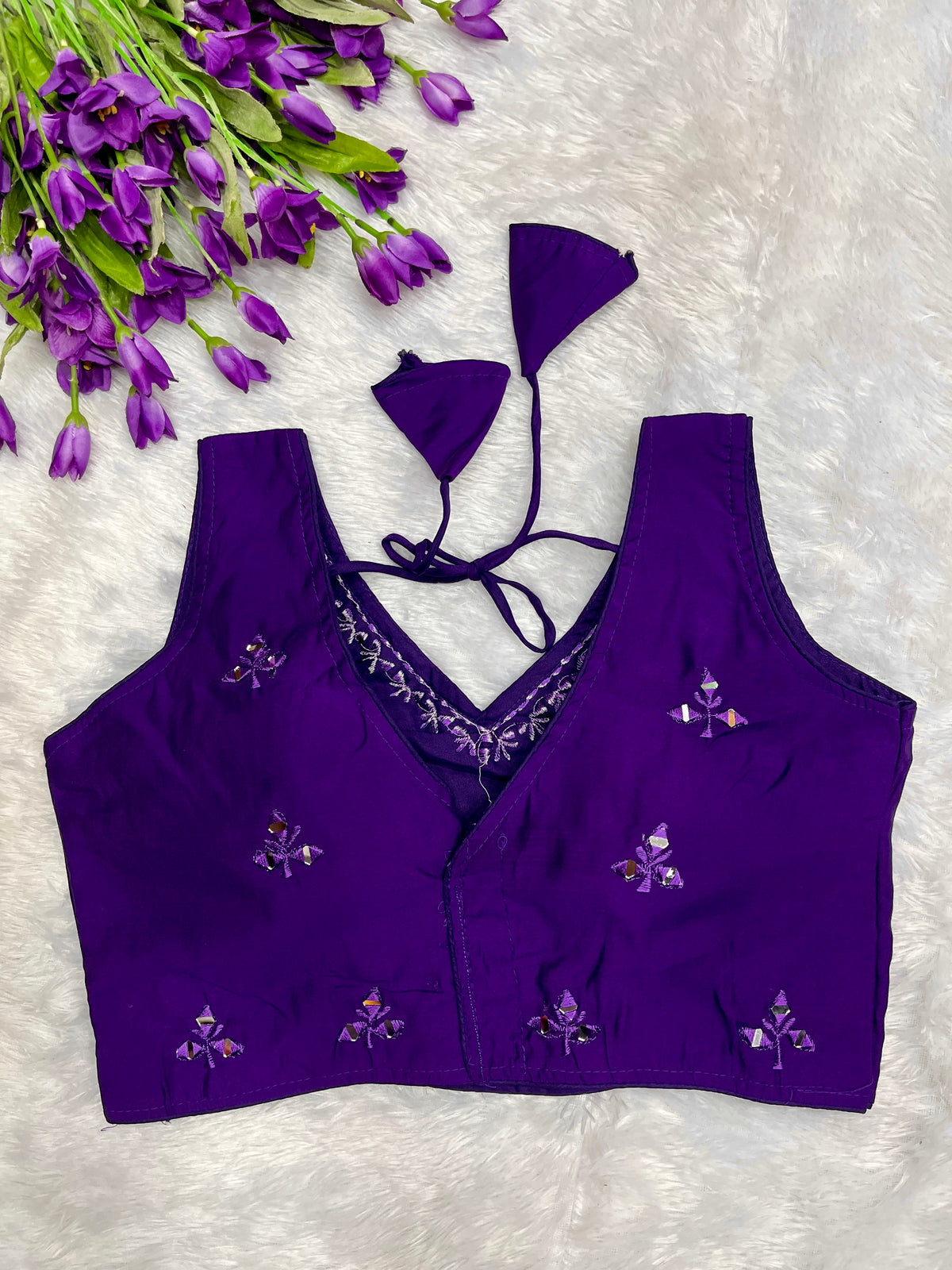 Ethic small mirror work blouse