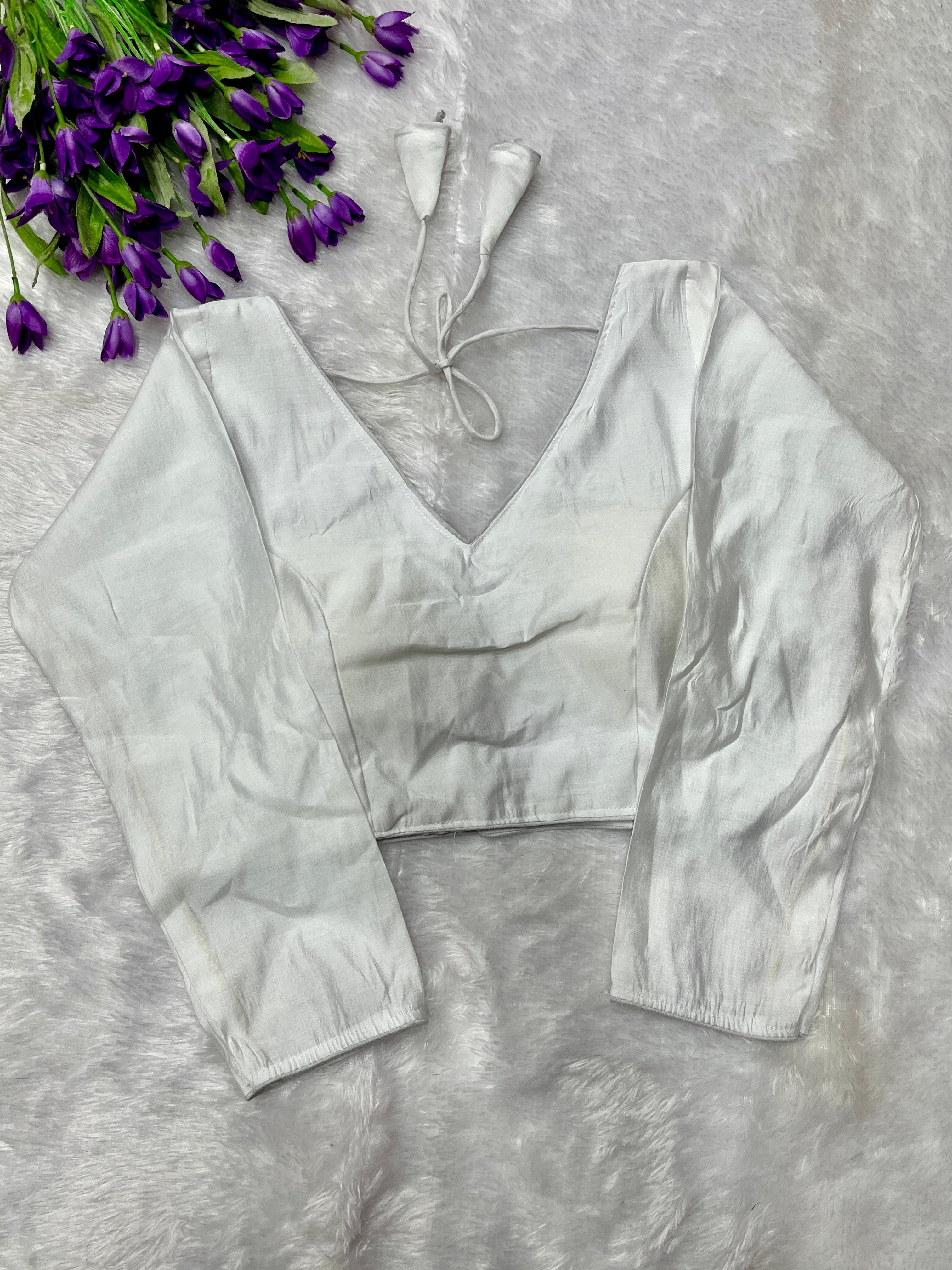 Roman silk full sleeve blouse