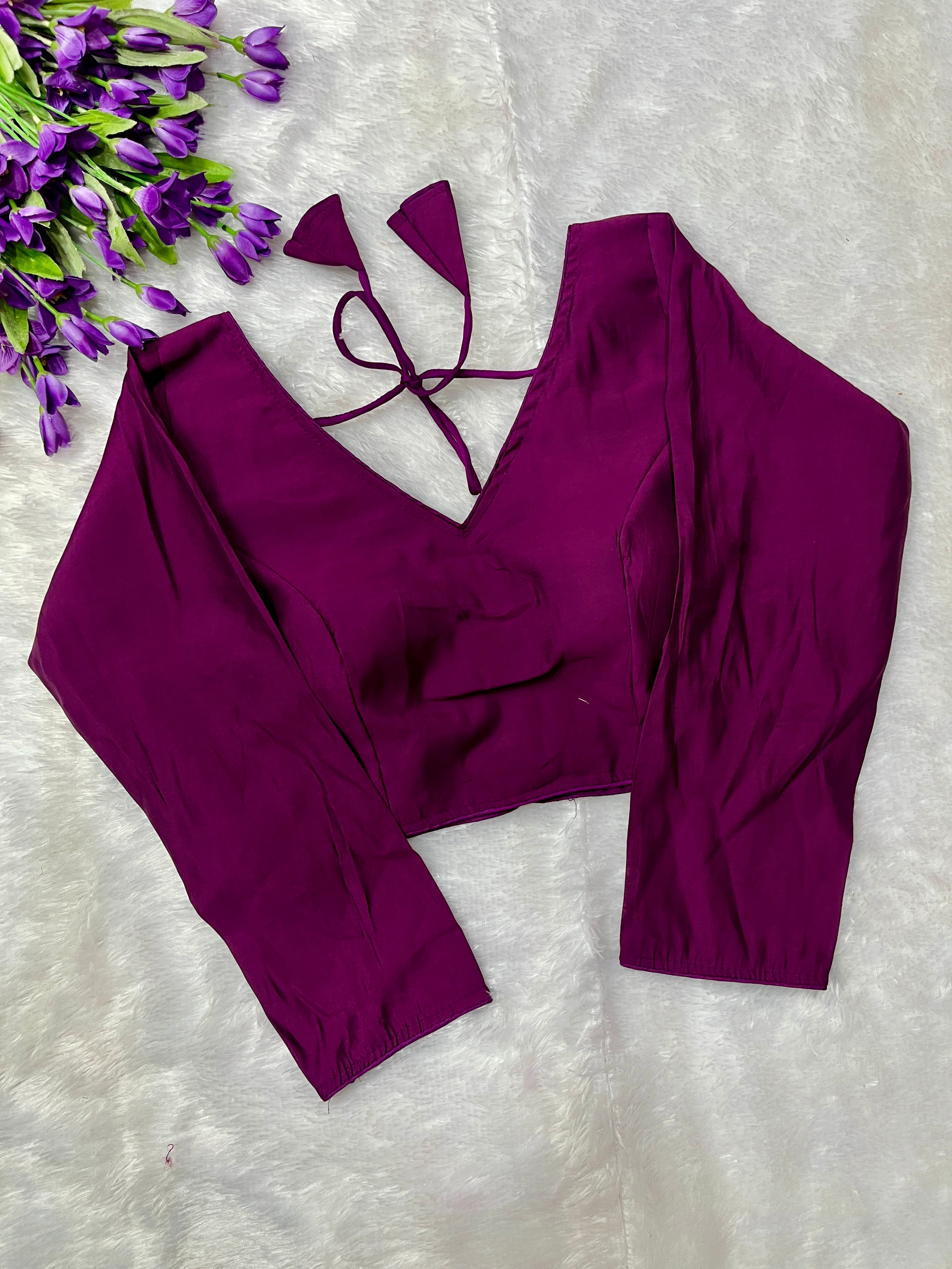 Roman silk full sleeve blouse