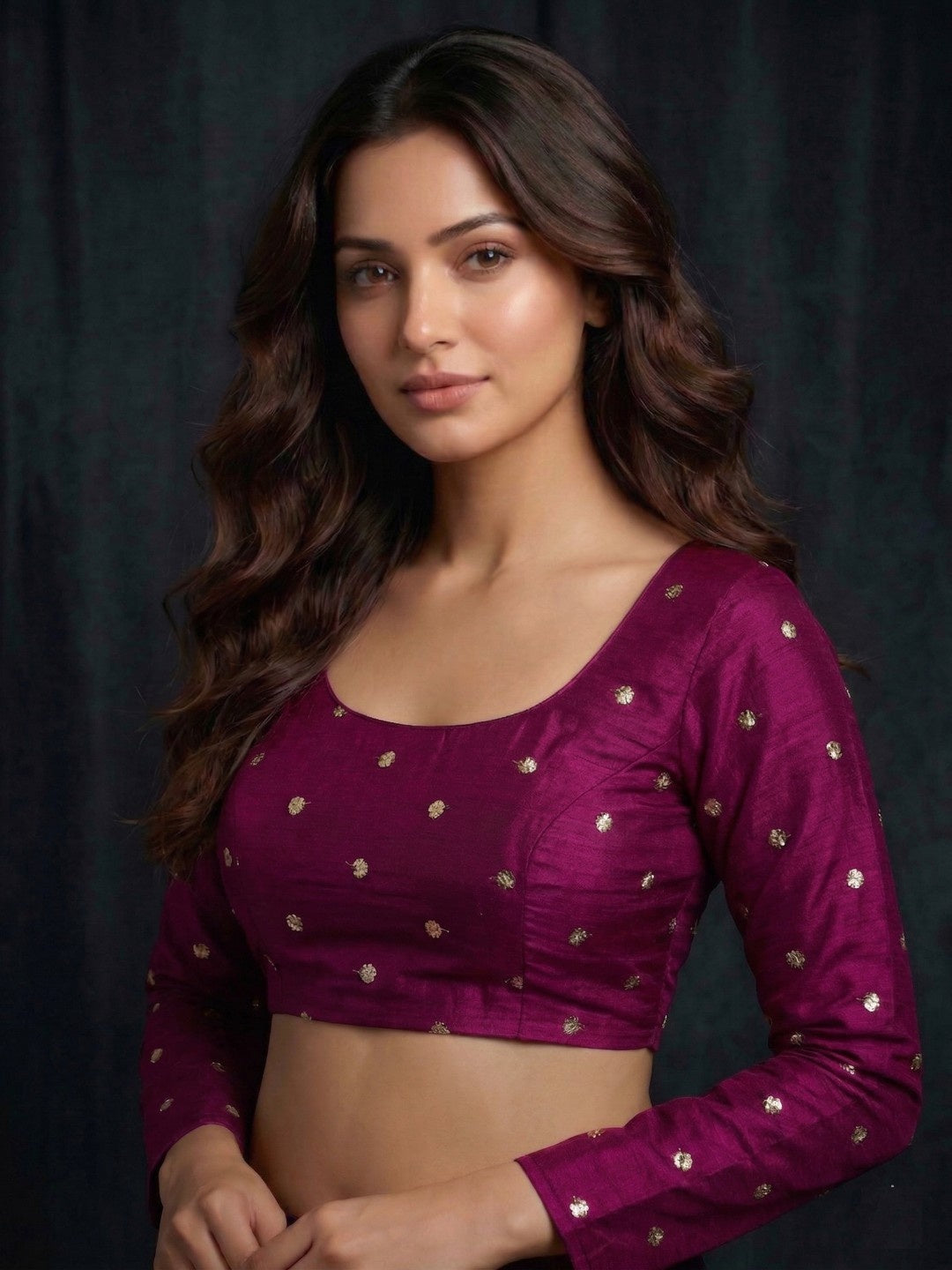 Full sleeves embrodery blouse