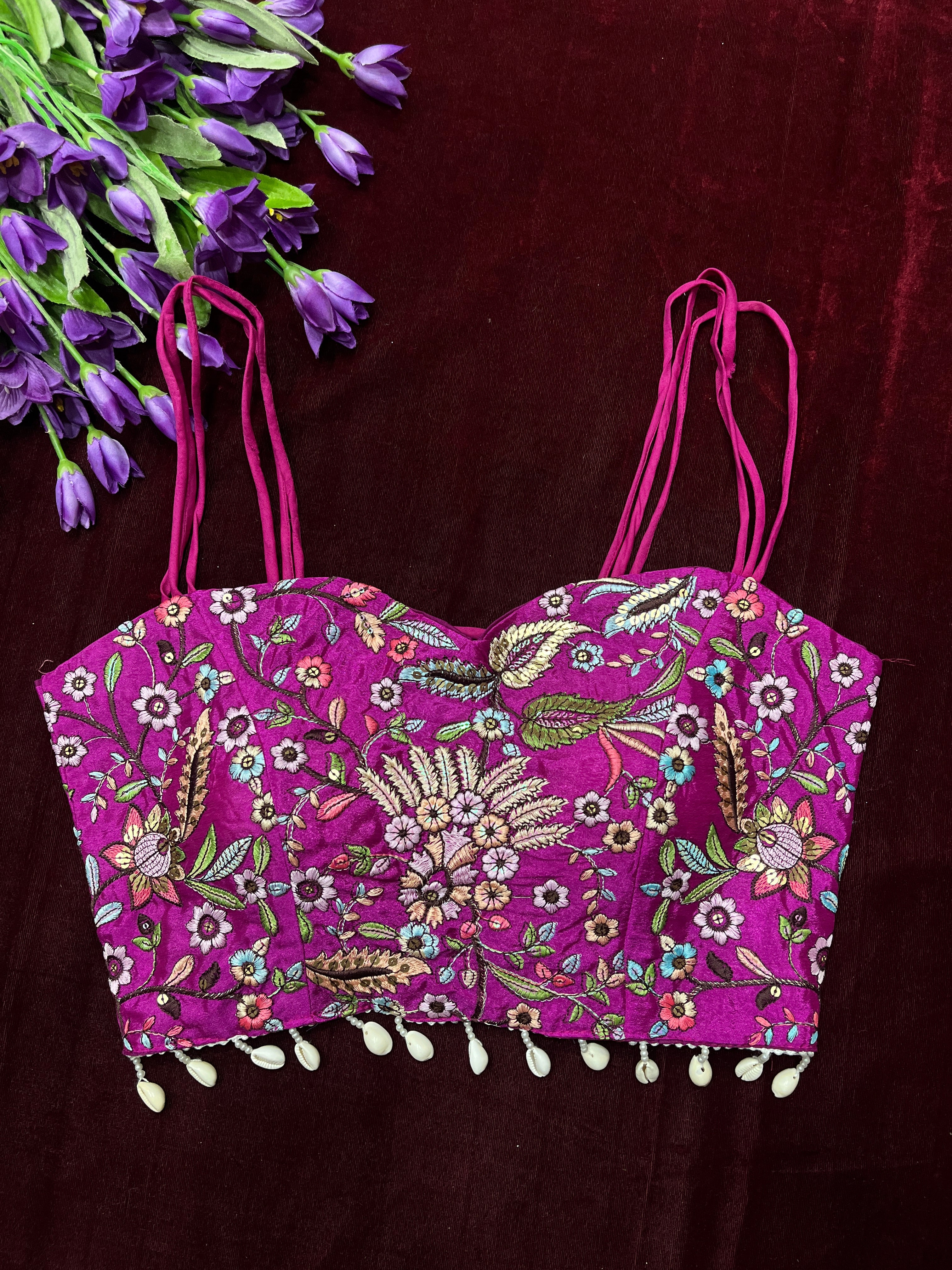 Stylish embroidery kodi blouse